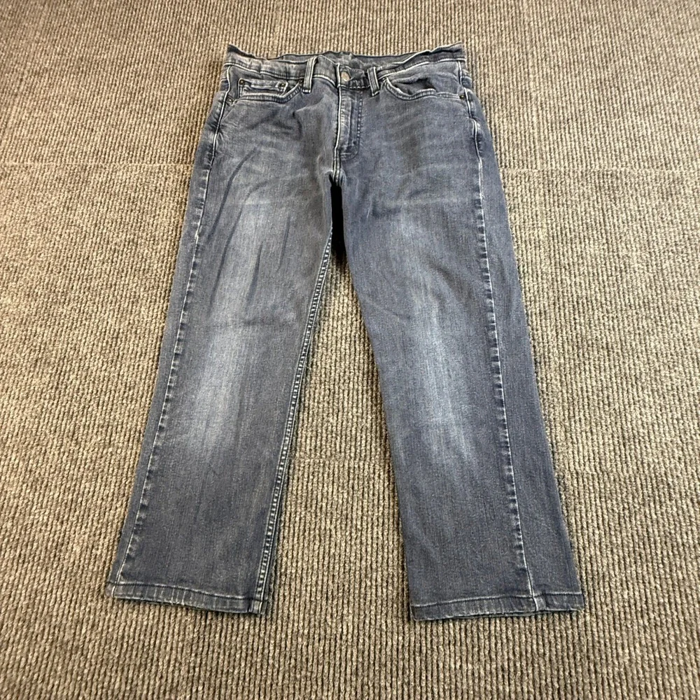 Levis 514 Straight Fit Mens 34x30 Jeans Dark Wash Blue Denin